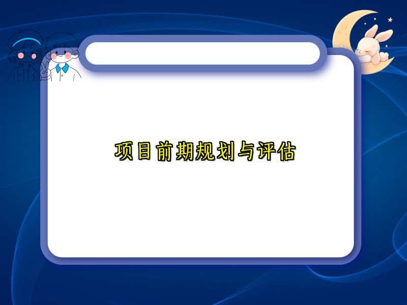 项目前期规划与评估